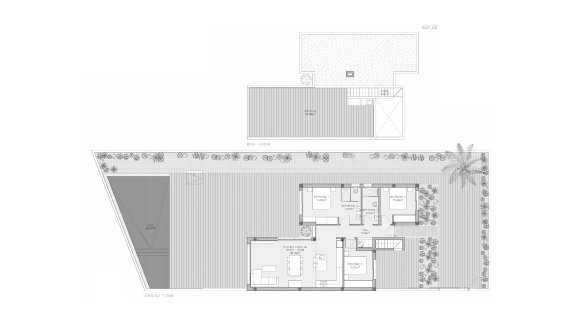 Villa floor plan, 3 bedrooms in SERENA BREEZE 2 Villas No. 4 (2D)